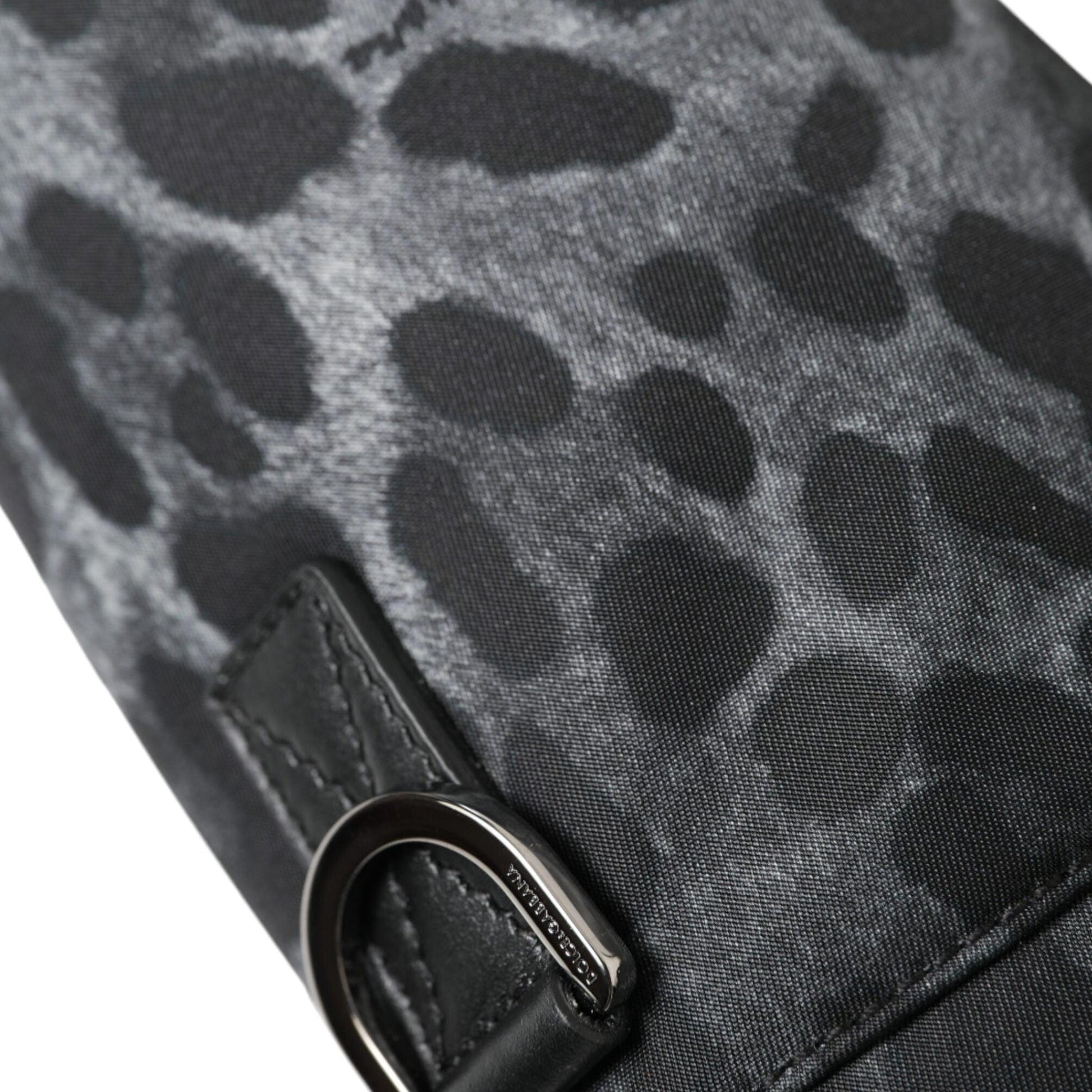 Dolce & Gabbana Black Leopard Round Slim Tote Bottle Cage Bag