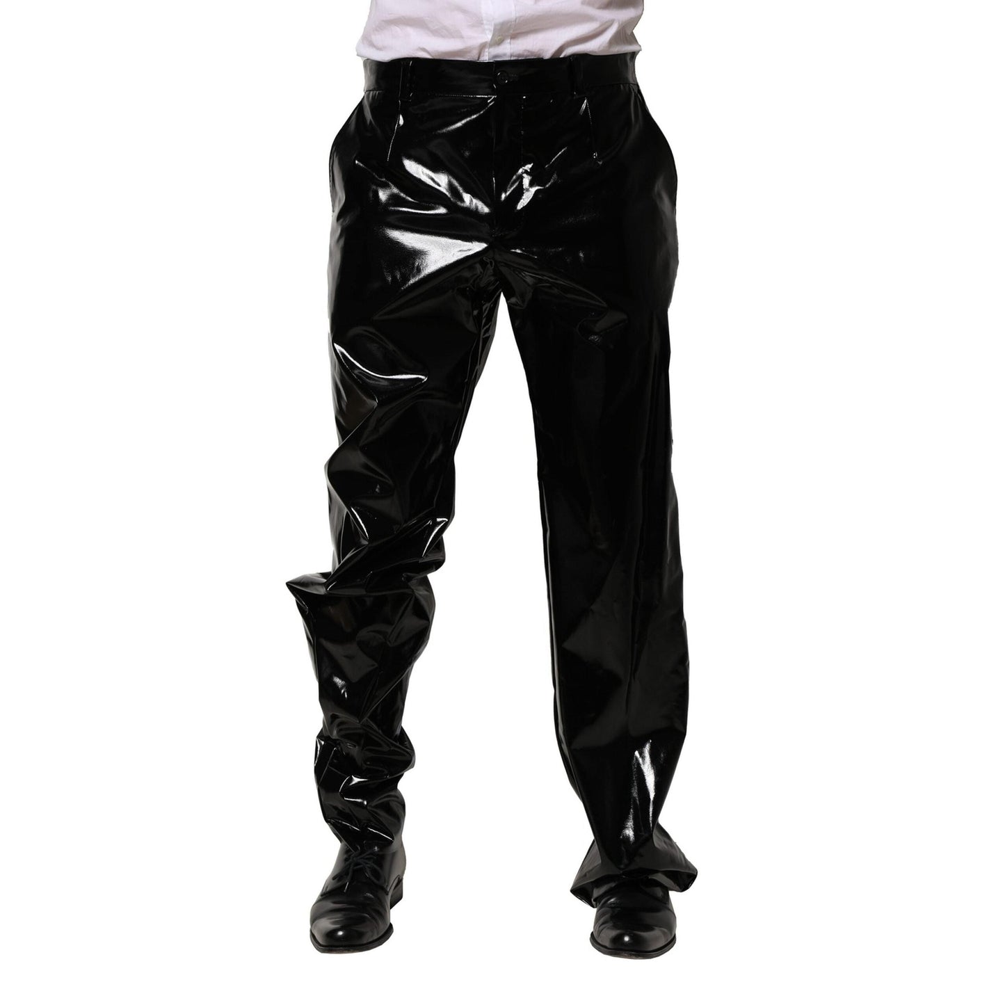 Dolce & Gabbana Black Nylon Straight Men Pants