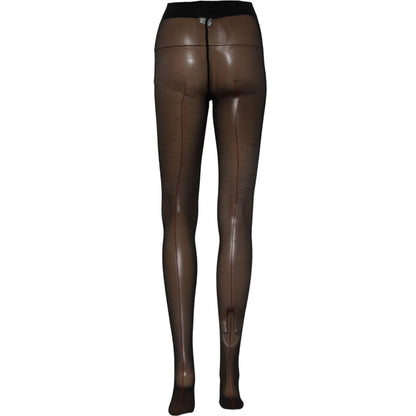 Dolce & Gabbana Black Nylon Tights Stocking Pantyhose Socks