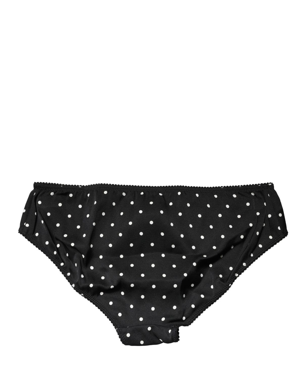 Dolce & Gabbana Black Polka Dots Mid Waist Brief Panty Underwear
