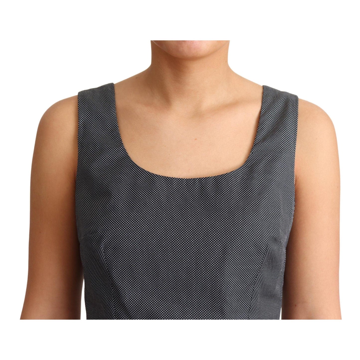 Dolce & Gabbana Black Polka Dotted Cotton A-Line Dress