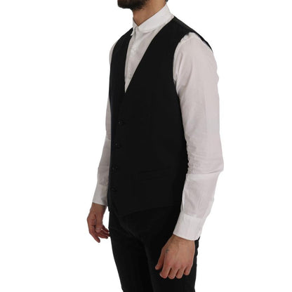 Dolce & Gabbana Black STAFF Cotton Vest