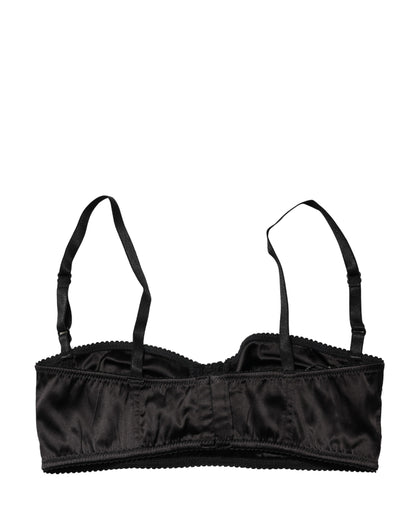 Dolce & Gabbana Black Semi-Pad Underwire Balconette Bra Underwear