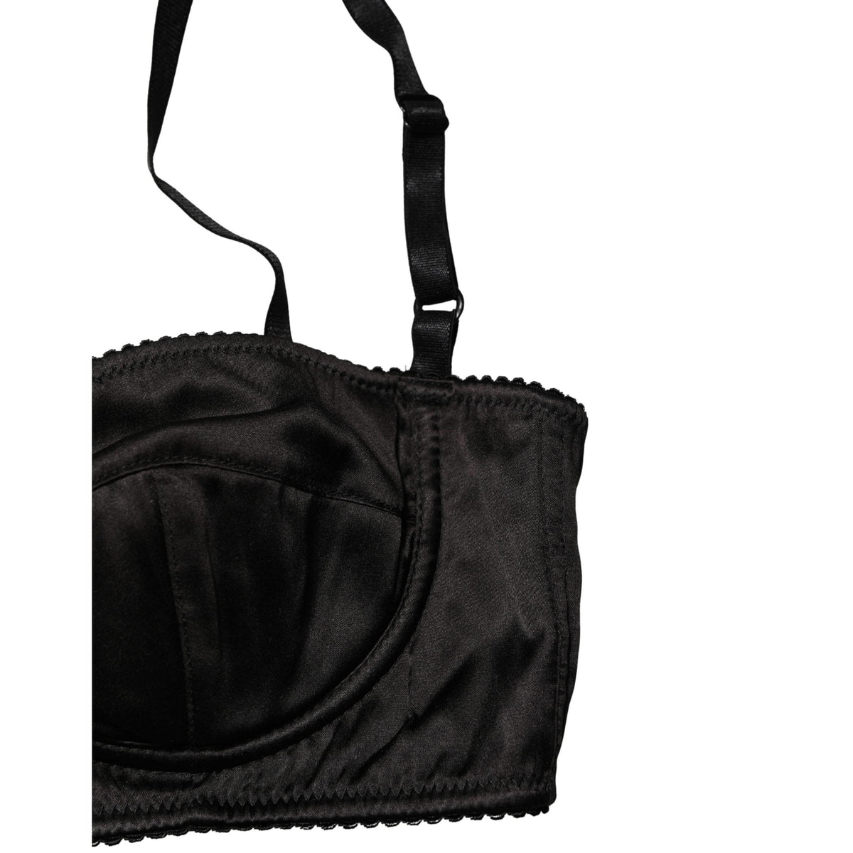 Dolce & Gabbana Black Semi-Pad Underwire Balconette Bra Underwear