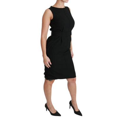 Dolce & Gabbana Black Sheath Stretch Formal Dress