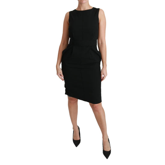 Dolce & Gabbana Black Sheath Stretch Formal Dress