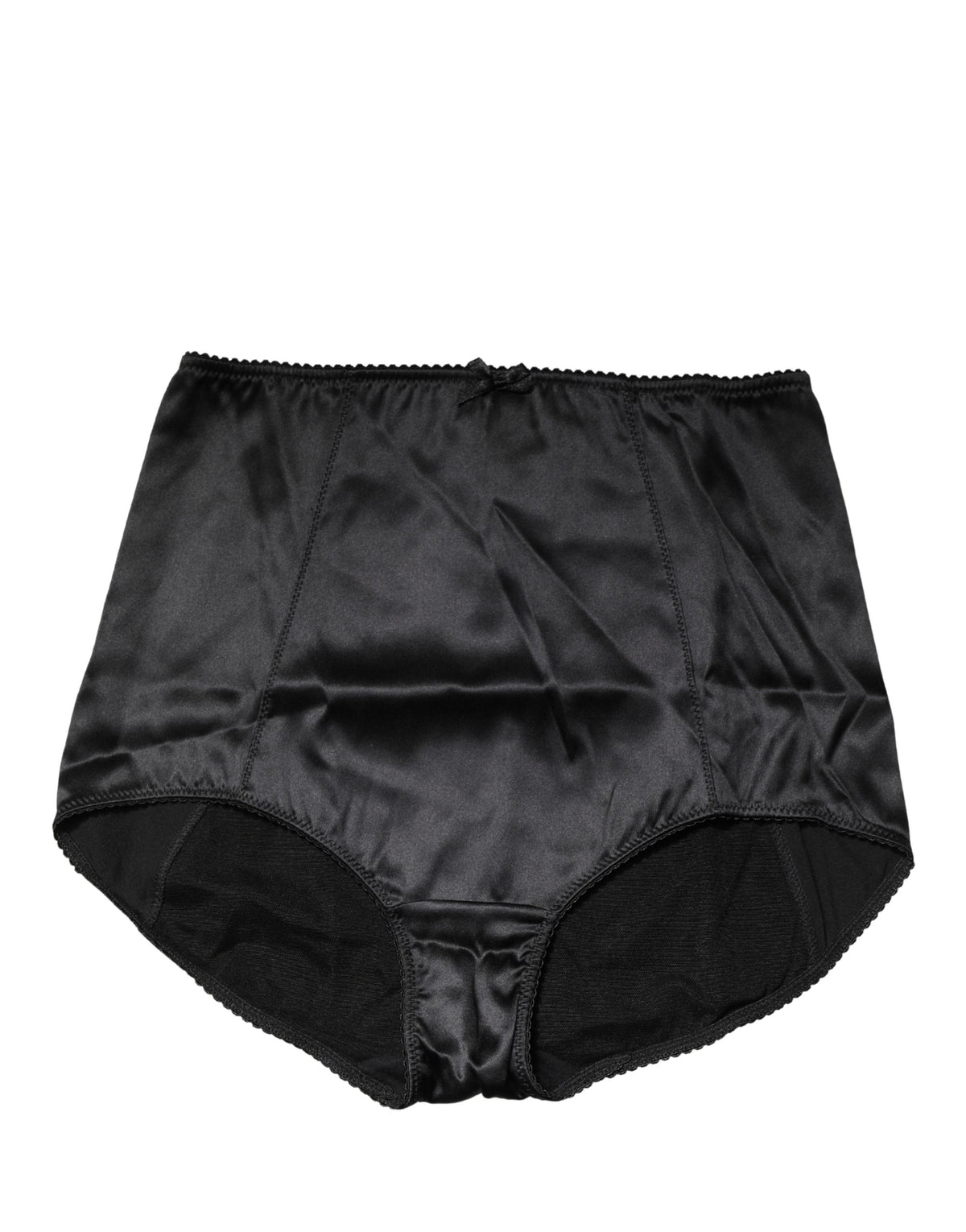 Dolce & Gabbana Black Silk Blend High Waist Girdle Panty Underwear