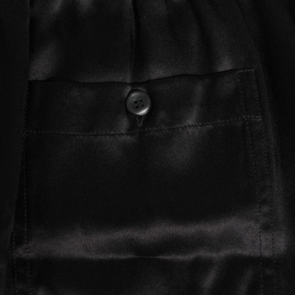 Dolce & Gabbana Black Silk Satin Elastic Men Boxer Short Swimwear