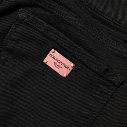 Dolce & Gabbana Black Skinny Cotton Mid Waisted Denim Jeans