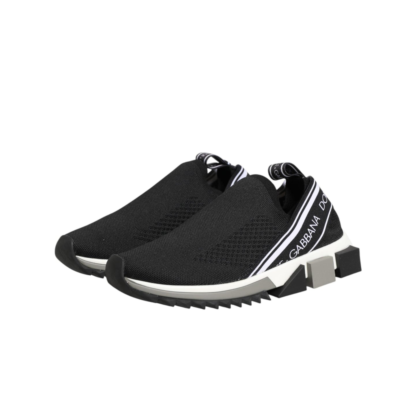 Dolce & Gabbana Black Slip On Sorrento Low Top Sneakers Shoes