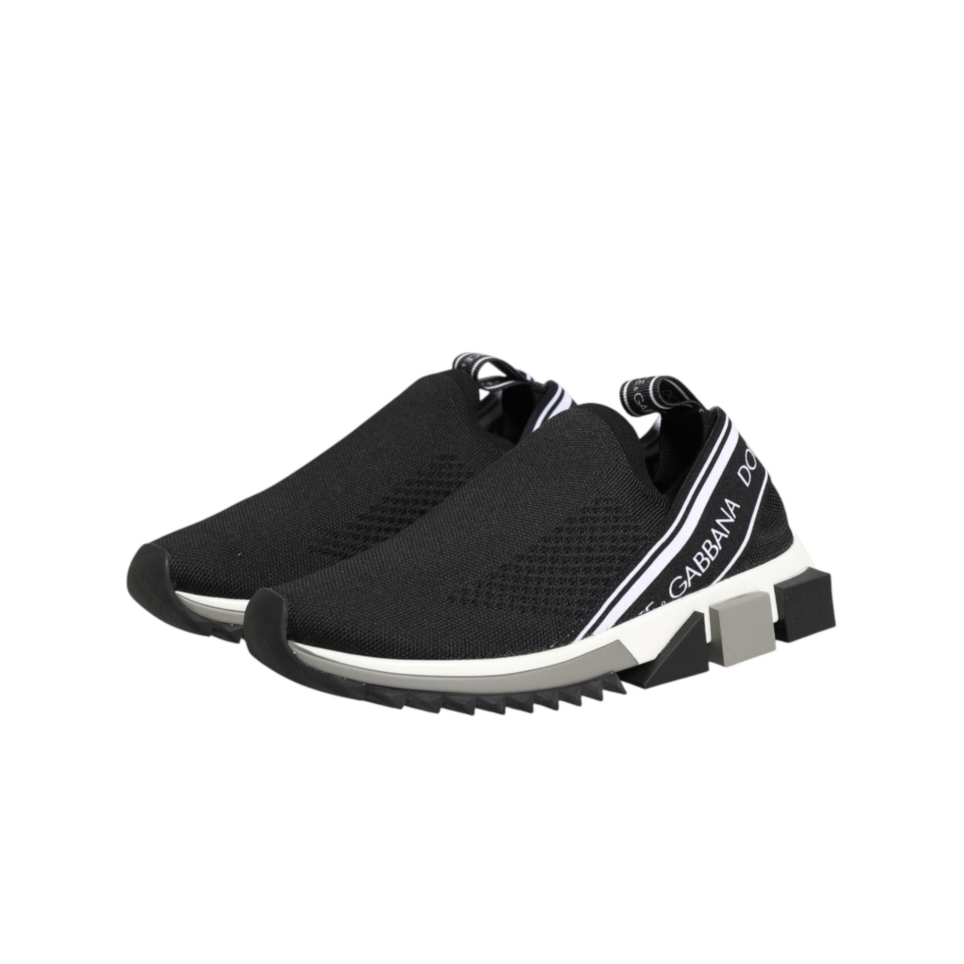 Dolce & Gabbana Black Slip On Sorrento Low Top Sneakers Shoes