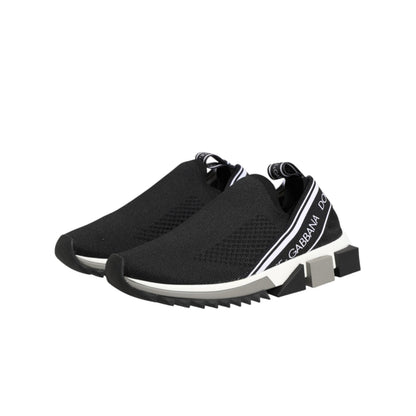 Dolce & Gabbana Black Slip On Sorrento Low Top Sneakers Shoes