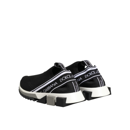 Dolce & Gabbana Black Slip On Sorrento Low Top Sneakers Shoes