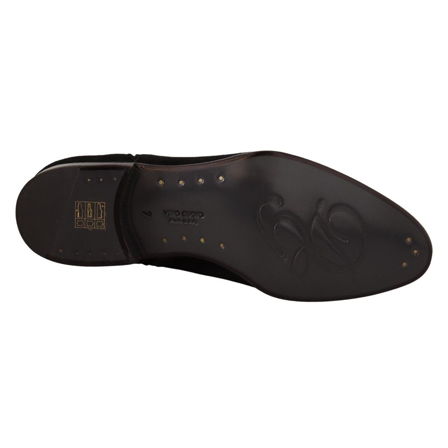 Dolce & Gabbana Black Suede Leather Chelsea Mens Boots Shoes