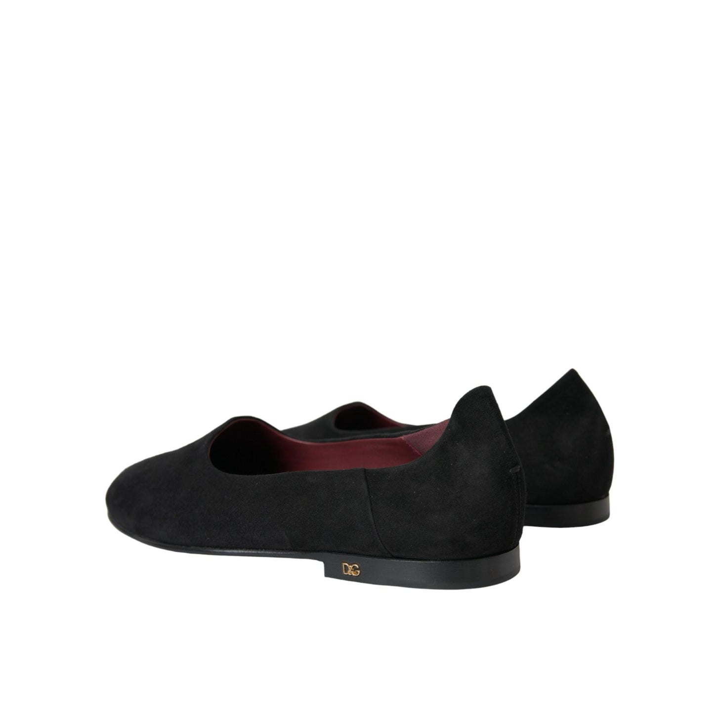 Dolce & Gabbana Black Suede Loafers Formal Dress Slip On Shoes