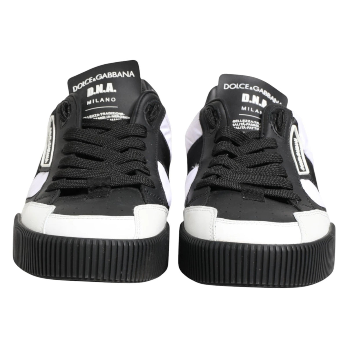Dolce & Gabbana Black White MIAMI Low Top Men Sneakers Shoes