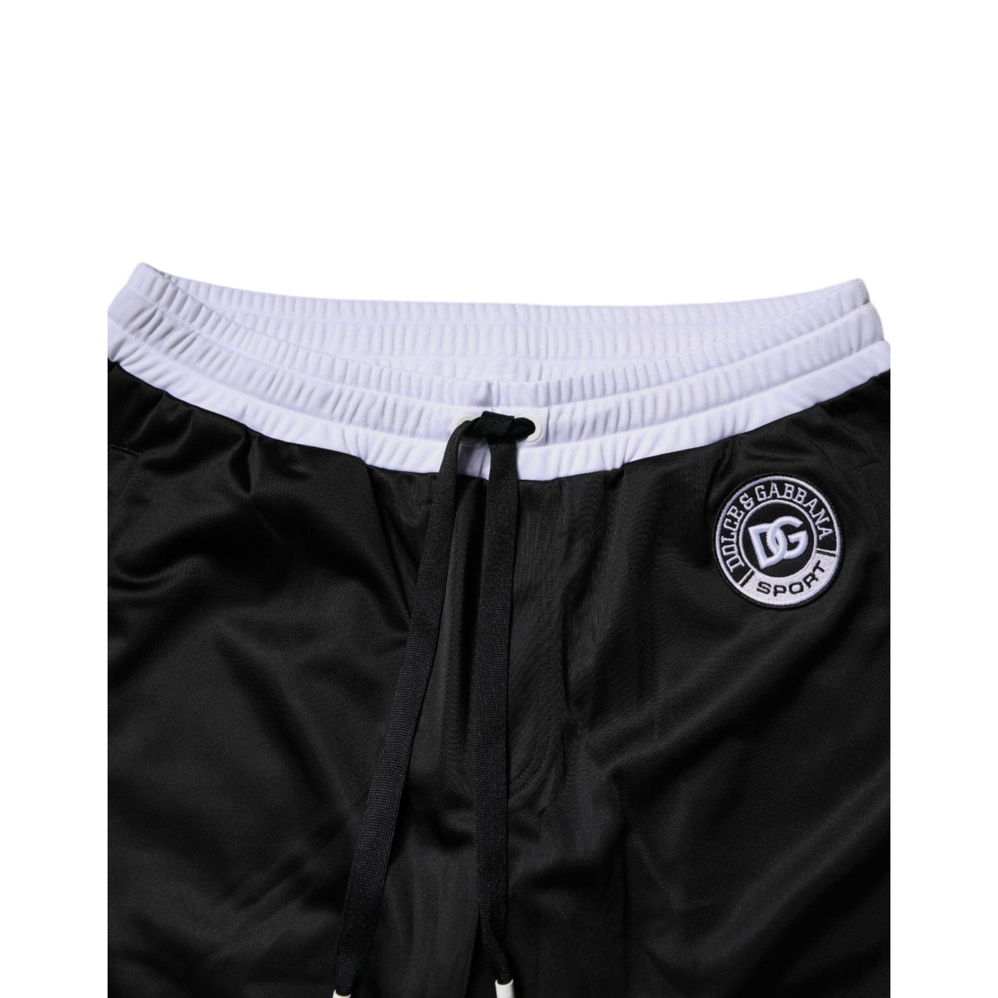 Dolce & Gabbana Black White Men Bermuda Sweatshorts Shorts