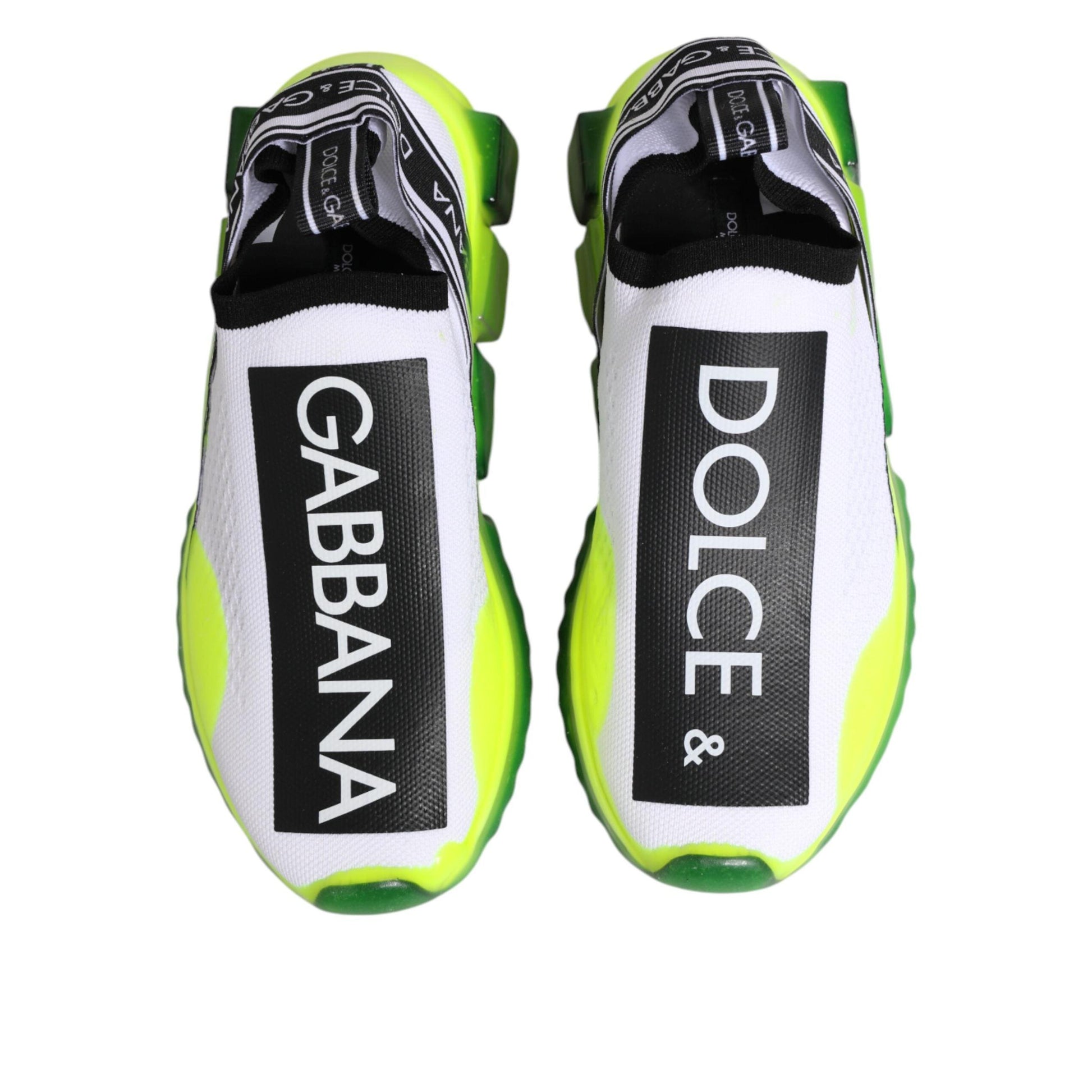 Dolce & Gabbana Black White Slip On Sorrento Sneakers Shoes