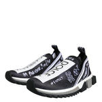 Dolce & Gabbana Black White Sorrento Low Top Sneakers Shoes-Modeoutlet