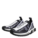 Dolce & Gabbana Black White Sorrento Low Top Sneakers Shoes-Modeoutlet