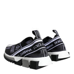 Dolce & Gabbana Black White Sorrento Low Top Sneakers Shoes-Modeoutlet