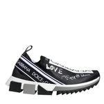 Dolce & Gabbana Black White Sorrento Low Top Sneakers Shoes-Modeoutlet