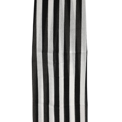 Dolce & Gabbana Black White Stripes Tights Stocking Pantyhose Socks