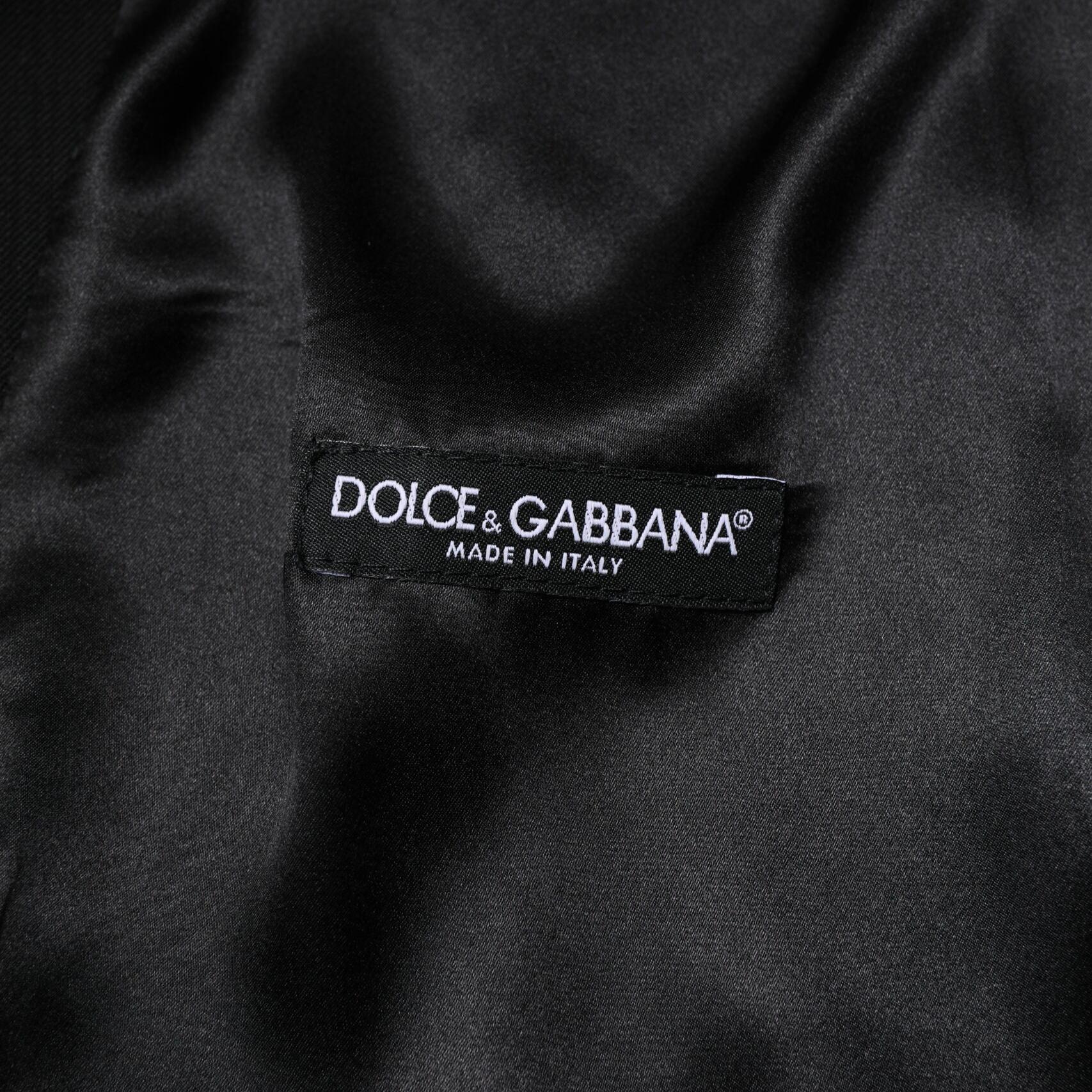 Dolce & Gabbana Black Wool Dress Formal Men Waistcoat Vest