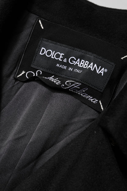 Dolce & Gabbana Black Wool Sartoria Italiano Blazer Jacket