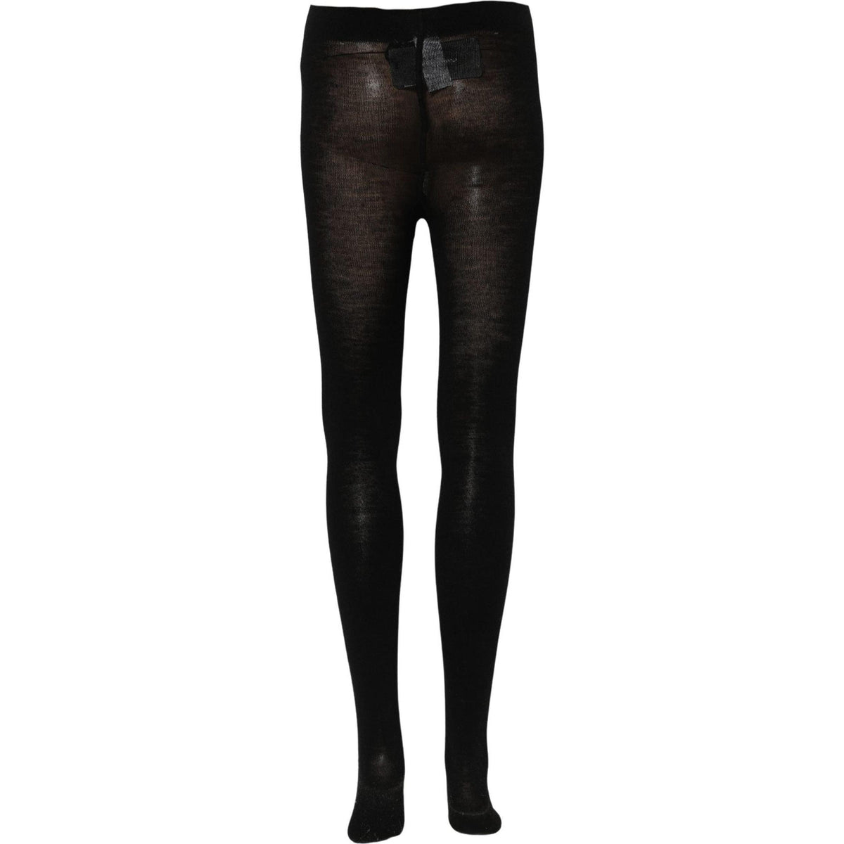 Dolce & Gabbana Black Wool Stretch Tights Stocking Accessory Socks