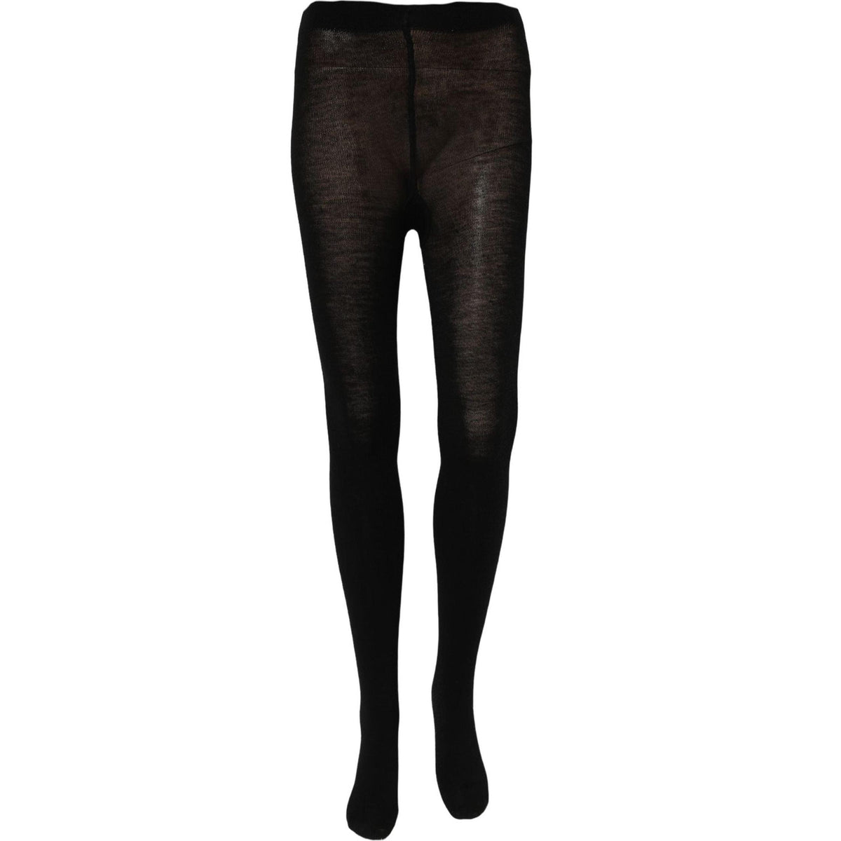 Dolce & Gabbana Black Wool Stretch Tights Stocking Accessory Socks