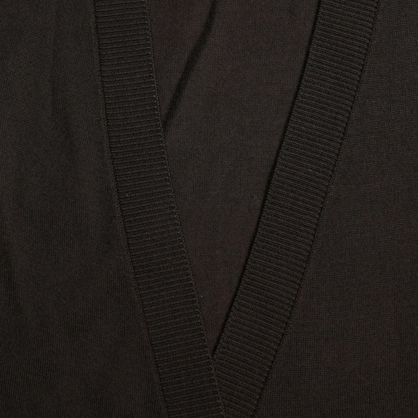 Dolce & Gabbana Black Wool V-neck Crossed Cardigan Sweater