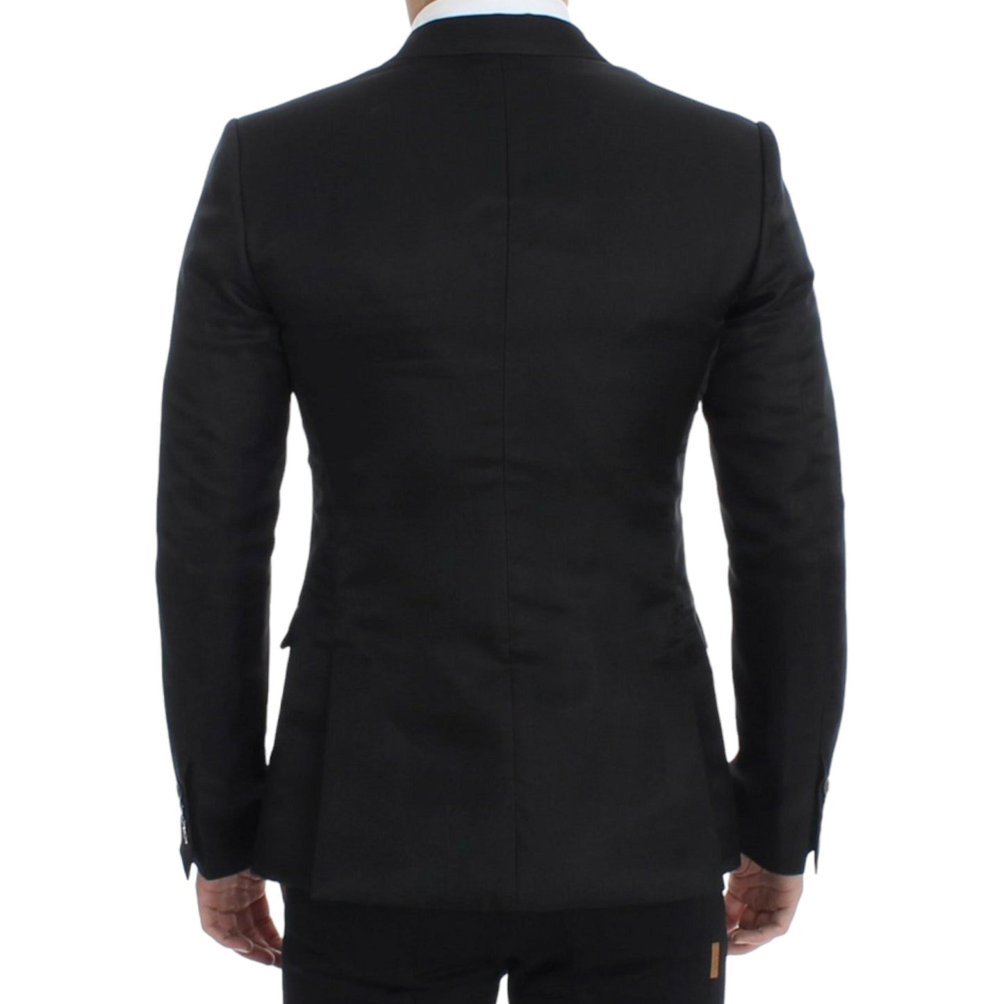 Dolce & Gabbana Black silk slim fit blazer