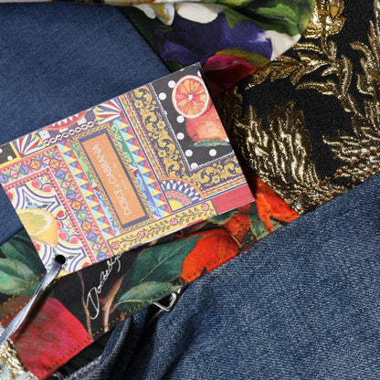 Dolce & Gabbana Blue AMBER Patchwork High Waist Denim Jeans