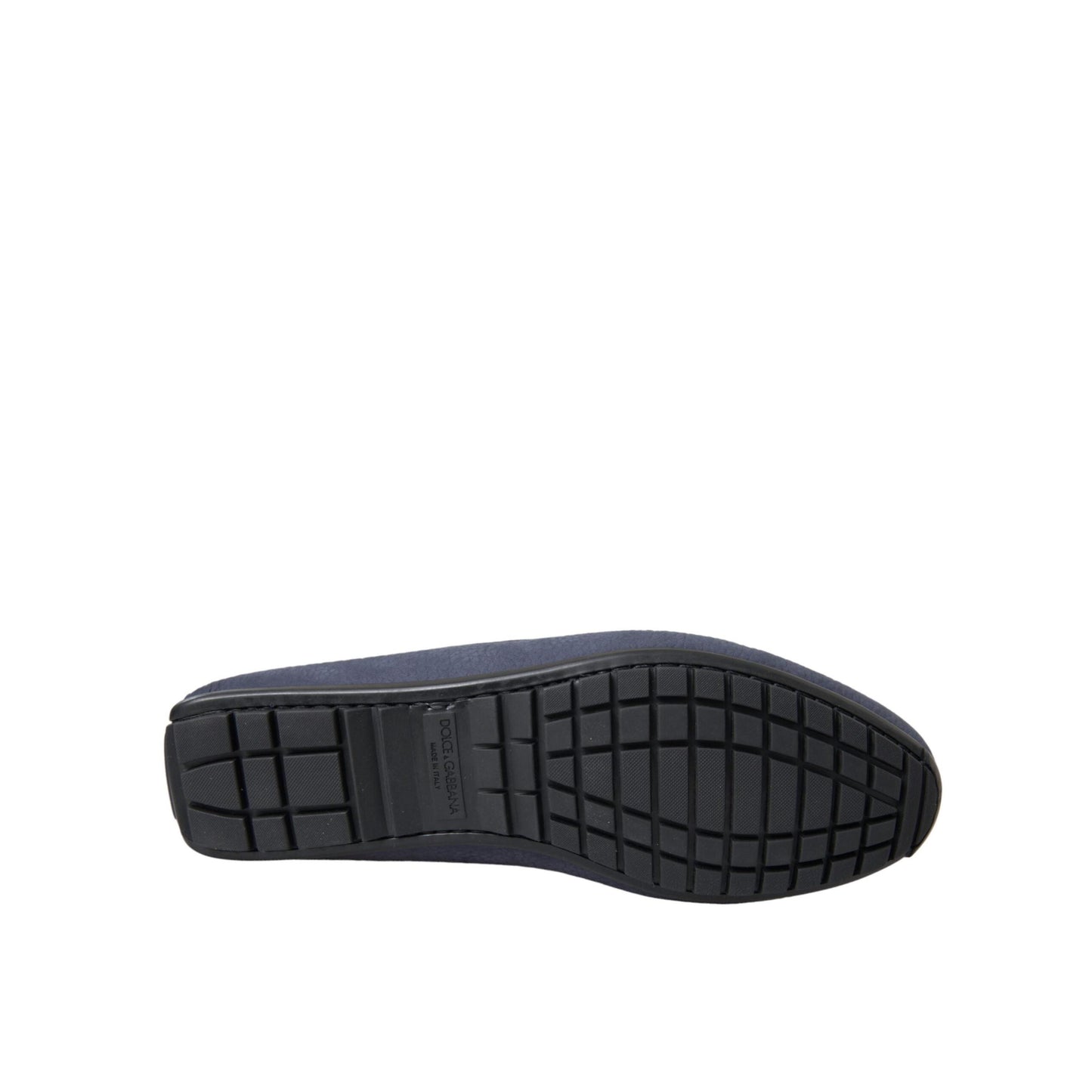 Dolce & Gabbana Blue Calf Leather Slip On Moccasin Shoes