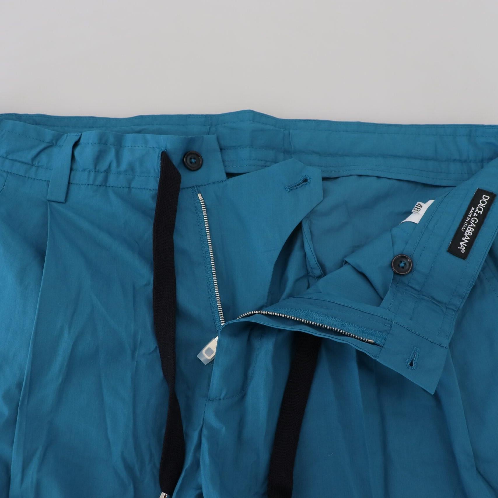 Dolce & Gabbana Blue Cotton Chinos Trousers Pants