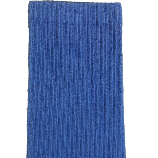 Dolce & Gabbana Blue Cotton Ribbed Mid Calf Women Accessory Socks