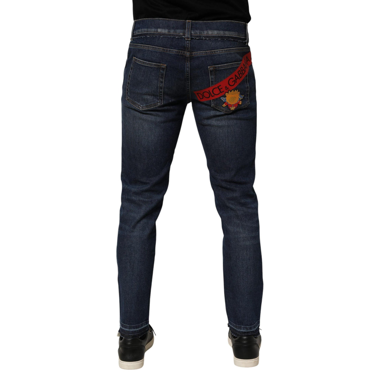 Dolce & Gabbana Blue Cotton Stretch Skinny Men Denim Jeans