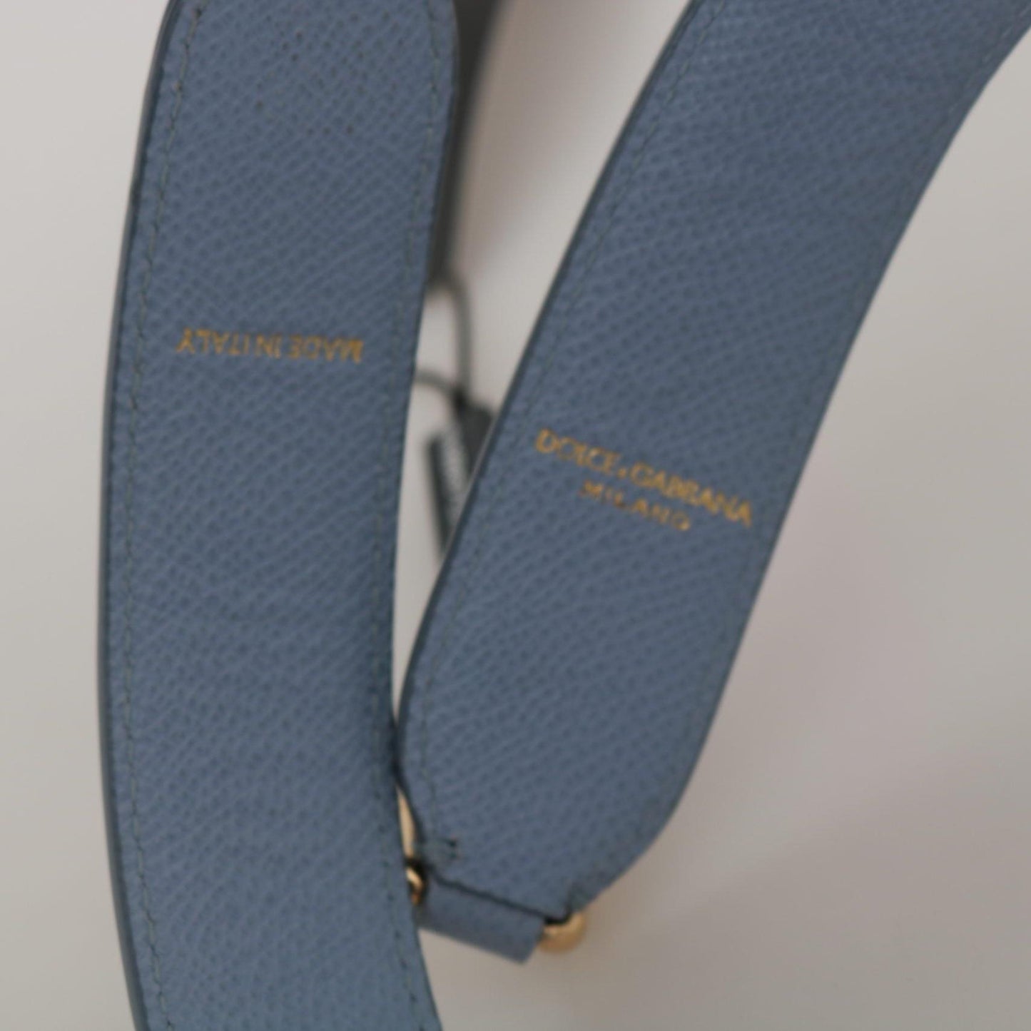 Dolce & Gabbana Blue Leather Handbag Accessory Shoulder Strap