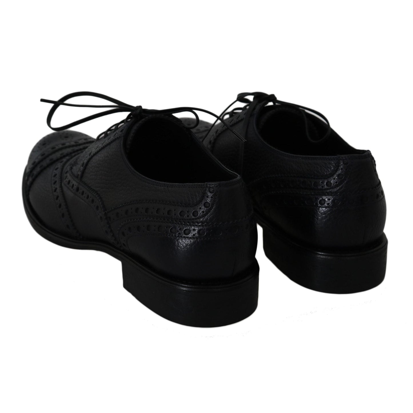 Dolce & Gabbana Blue Leather Wingtip Oxford Dress Shoes