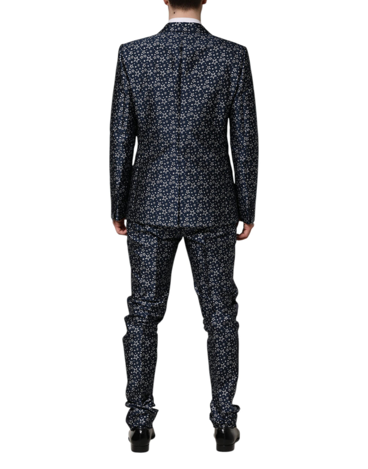 Dolce & Gabbana Blue MARTINI Star Jacquard 3 Piece Suit