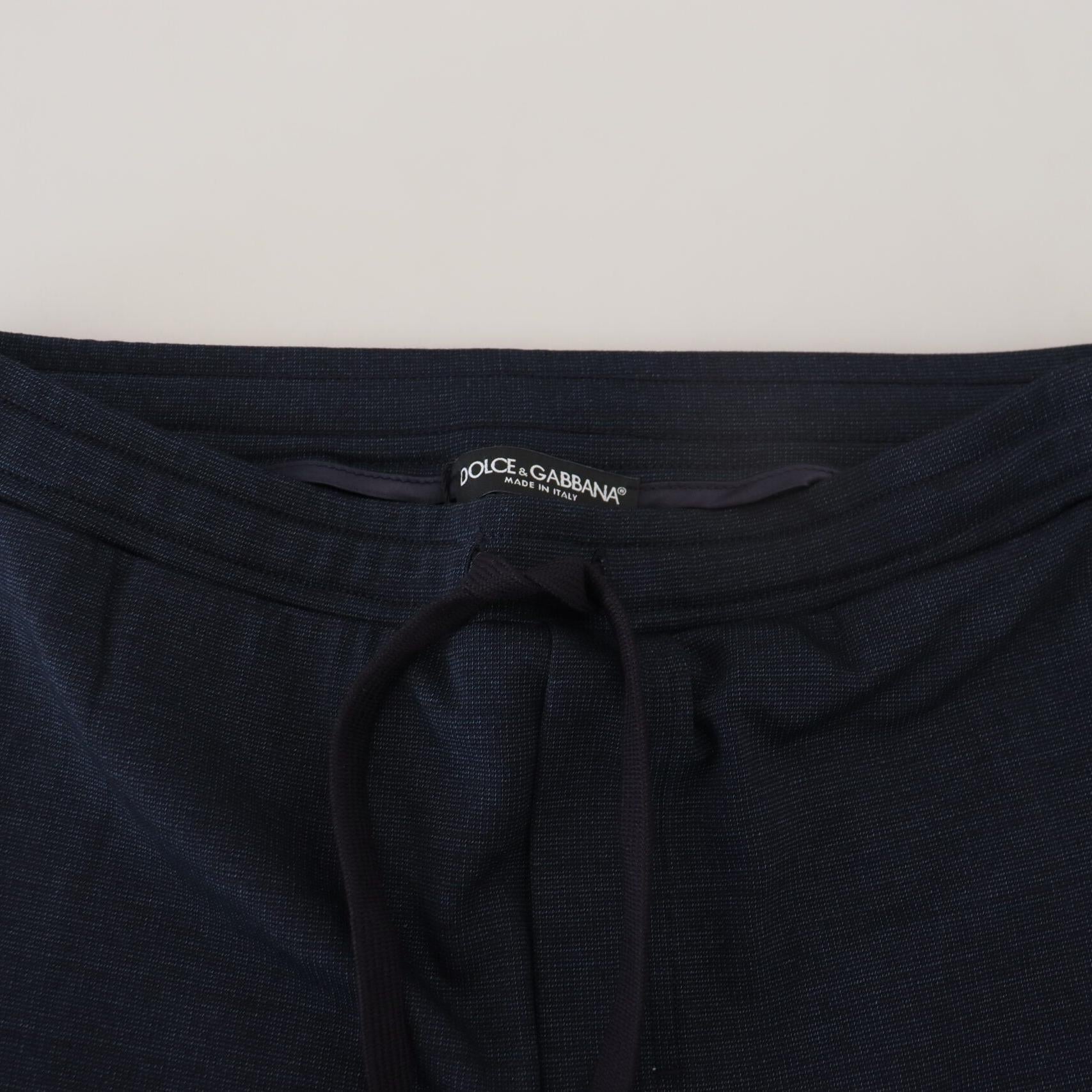 Dolce & Gabbana Blue Mens Sport Cotton Sweatpants Pants