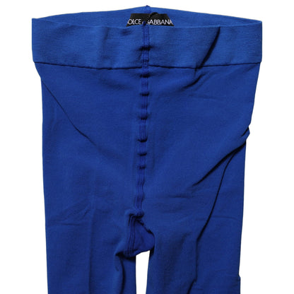 Dolce & Gabbana Blue Nylon Tights Stocking Pantyhose Socks