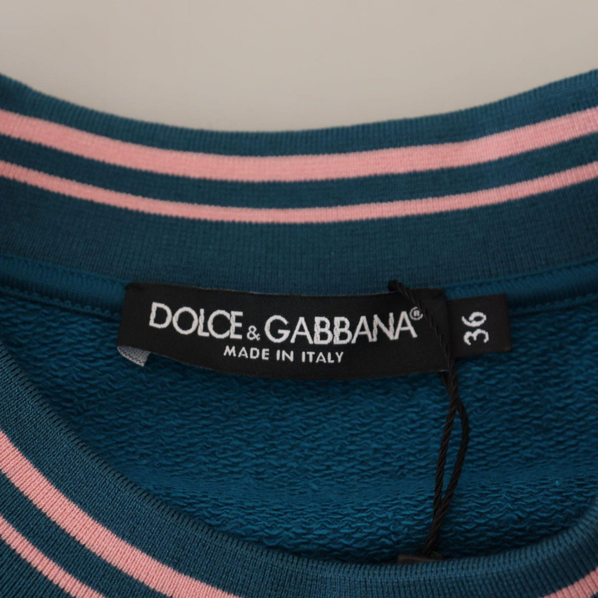 Dolce & Gabbana Blue Pink Queen Sequin Crystal Sweater