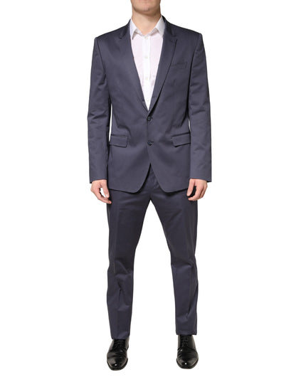 Dolce & Gabbana Blue Single Breasted MARTINI 2 Piece Suit