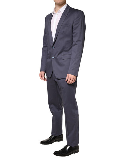 Dolce & Gabbana Blue Single Breasted MARTINI 2 Piece Suit