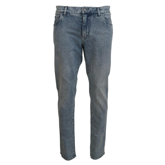 Dolce & Gabbana Blue Wash Slim Fit Cotton Denim Jeans