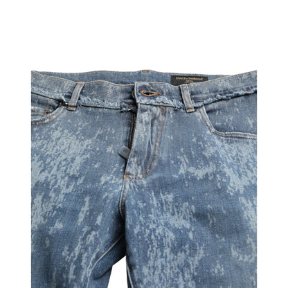 Dolce & Gabbana Blue Washed Skinny Cotton Stretch Denim Jeans