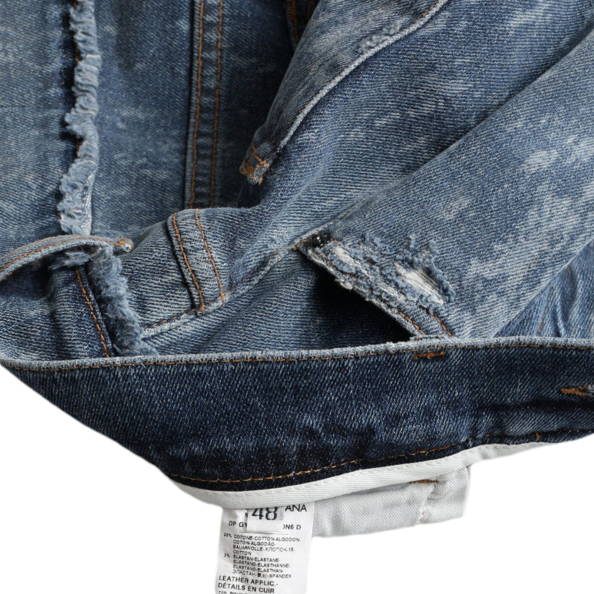 Dolce & Gabbana Blue Washed Skinny Cotton Stretch Denim Jeans