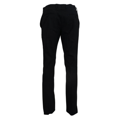 Dolce & Gabbana Blue Wool Stretch Dress Formal Slim Fit Pant